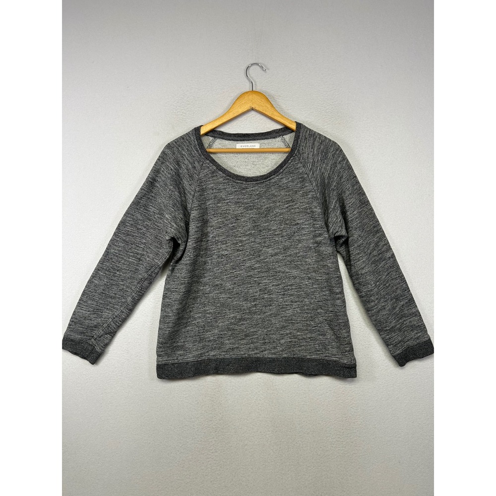 Minimalist‎ Everlane Womens Large Gray Heather Raglan Cotton Crewneck Sweatshirt
